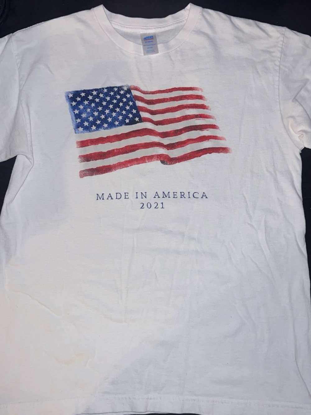 Made in America 2021 White Graphic Crewneck T-Shirt